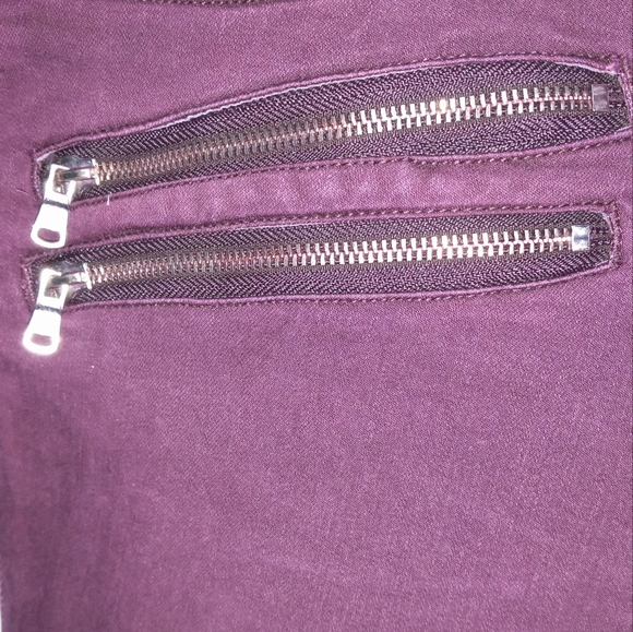 Torrid sz 24T jeggings skinny super stretch high rise jeans womens burgundy - Picture 3 of 6